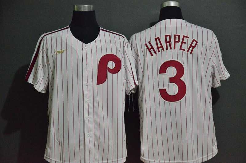 Phillies 3 Bryce Harper White 2020 Nike Throwback Cool Base Jersey,We sell and wholesale Phillies 3 Bryce Harper White 2020 Nike Throwback Cool Base Jersey on line form chian!